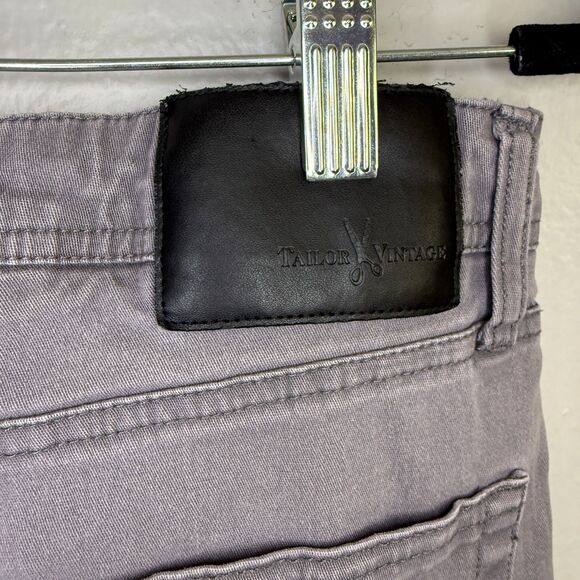 Tailor Vintage Men’s Denim Gray Pants 30 x 30 Canaan Slim Fit Stretch - Picture 8 of 8